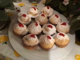 Muffins de banana (plátano, cambur) y gotas de chocolate