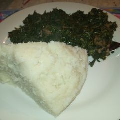 A picture of Cassava ugali.