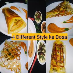 A picture of Four Different Style ka Instant Dosa Recipe.
