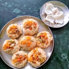 A picture of Masala Rice Idlies.
