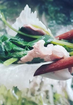 Hình của món Lẩu bò cải thảo kiểu Nhật biến tấu.
