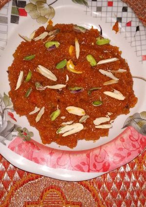 A picture of Gajar ka halwa.