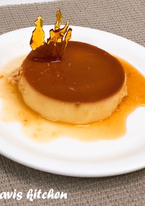 A picture of Caramel custard pudding.