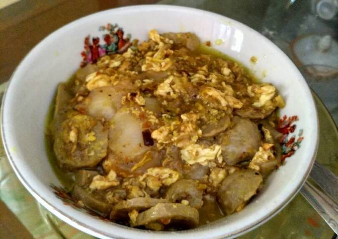 Seblak Telur Bakso ikan