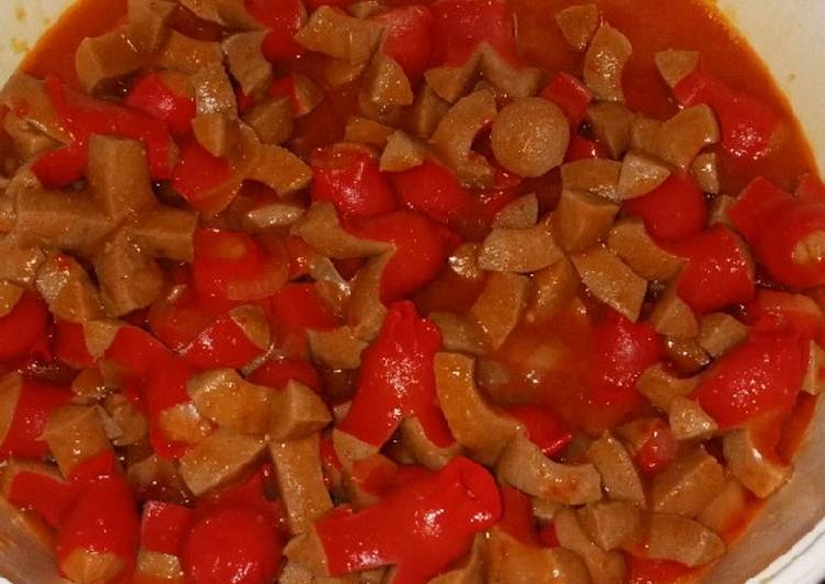 Cara Gampang Menyiapkan Sosis merah saus tomat, Enak