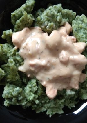 Zöld nokedli recept fotója