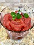 Watermelon Slush with Lemon Juice and Mint