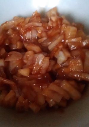 Una foto de Salsa de la cebolla blanca