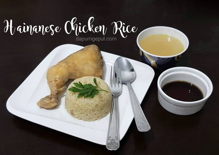 Resep Hainanese Chicken Rice(Nasi Ayam Hainan) simple pake rice cooker Anti Gagal