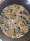 Chicken stew in coconut with miracle plant Malunggay
