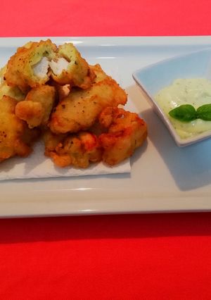 Foto di Pepite di pollo con maionese al basilico