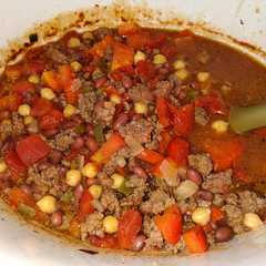 Una foto de Chilli en olla de cocimiento lento