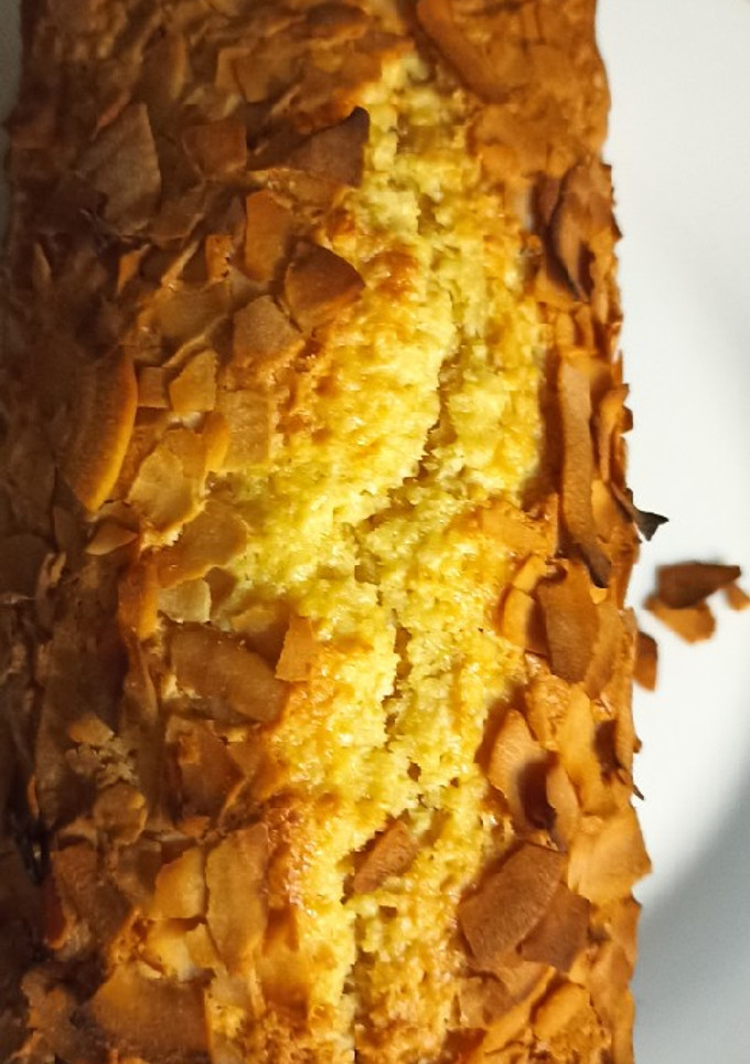 Una foto de Budín de avena y harina, sabor coco