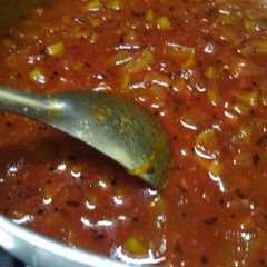 A picture of Meethi Keri sabji (sweet raw mango curry).