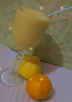 عکسی از دستور اسموتی نارنگی و سیب🍏🤤