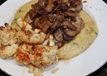 How to Recipe Perfect Brads eye of round steak over jalapeo cheddar polenta