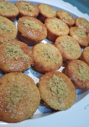 صورة لوصفة بسبوسة محشية بطريقة سهله ولذيذة 😊😋