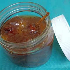 A picture of Instant Totapuri Sweet Pickle (kachi Keri nu Vaghariyu).