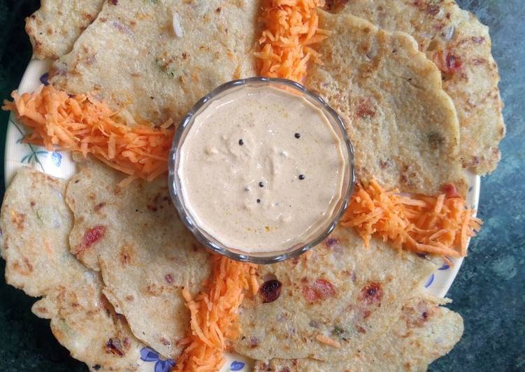 Curd semolina multi grain pancake