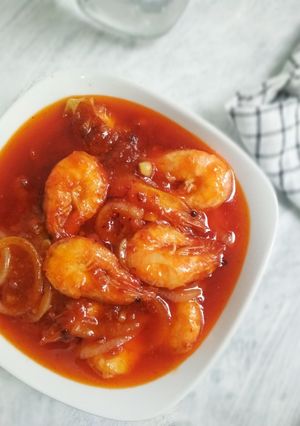 Foto resep Udang goreng saus asam manis