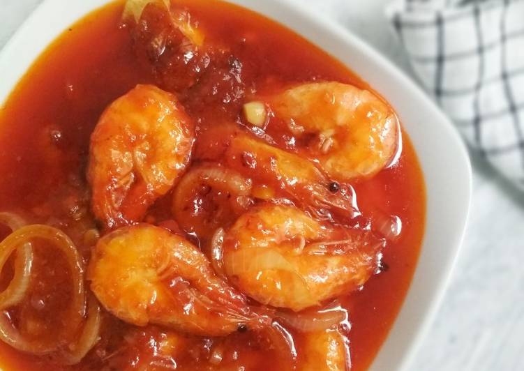 Udang goreng saus asam manis