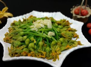 Hình của món Bông bí xào tỏi.