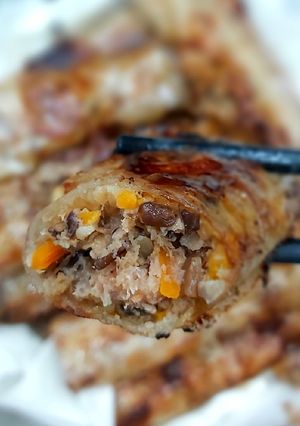 Hình của món Bún chả nem, chả giò rế.