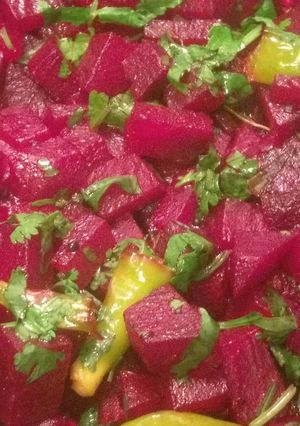 A picture of BeetBeetroot Palya / Beetroot Koora / Beetroot Palya / Beetroot Koora /Beetroot Curry.