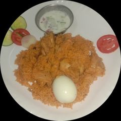Chicken biryani A picture of Chicken biryani.