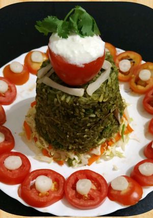 A picture of Veg Hariyali Rice.