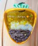 Cháo bồ câu nấu bí đỏ, hạt sen