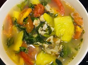 Hình của món Canh ngao nấu chua.