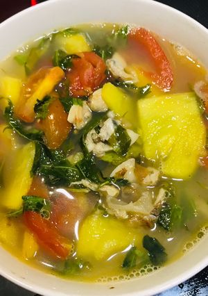 Hình của món Canh ngao nấu chua.