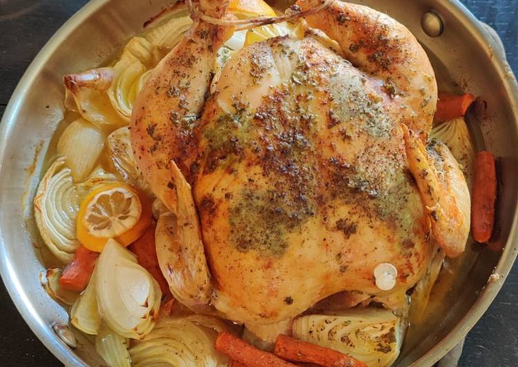 How to Make Quick Herb Roasted Chicken with Gravy