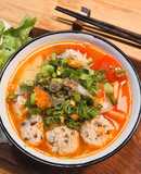 Bún Nước Lèo Cà Chua & Dứa (Thơm) Nấu Mọc