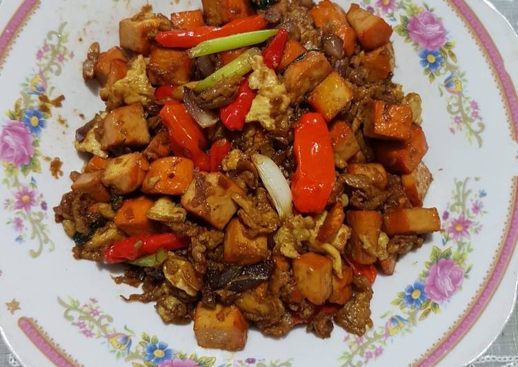 Oseng tahu telur ngamuk
