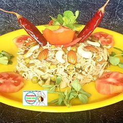 Methi Matar Butter Masala Pulao A picture of Methi Matar Butter Masala Pulao.