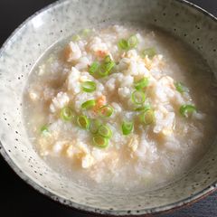 A picture of Crab Meat & Egg Rice Soup.