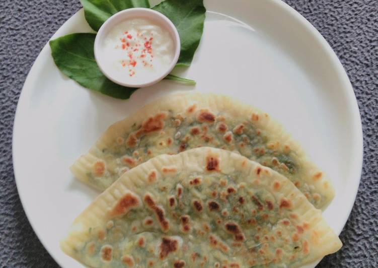 Recipe of Homemade Spinach bolani