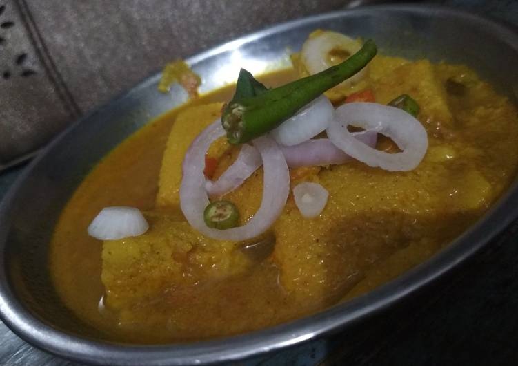 How to Make Quick Dhokla sabji