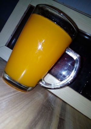 A picture of My mother recipy : mango juice.