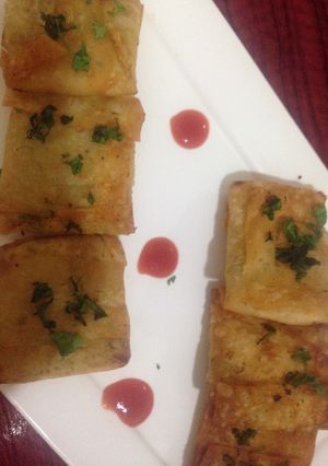 A picture of Chicken and potato patties.