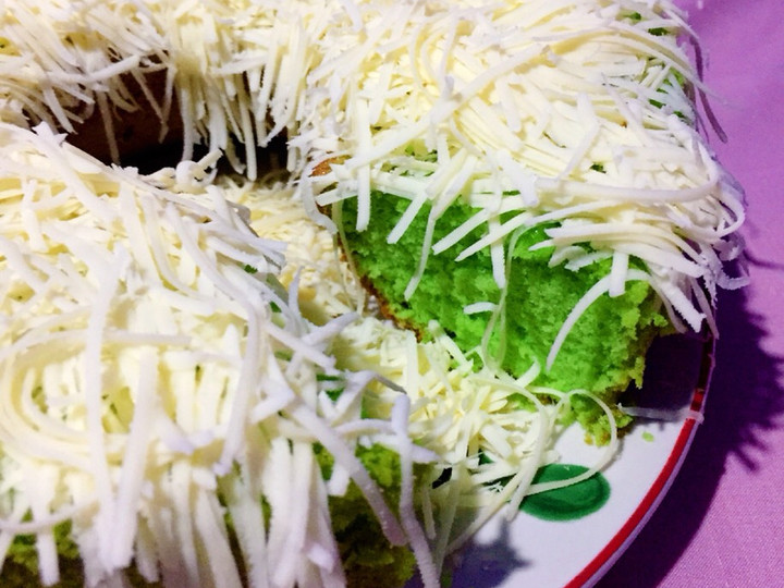 Cara Gampang Membuat Bolu panggang pandan keju(loyang kecil) Anti Gagal