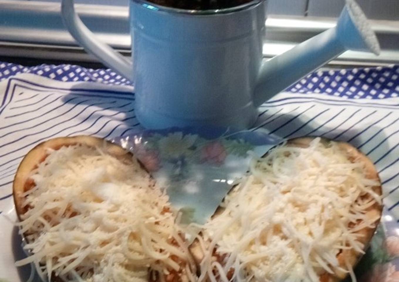 Berenjenas con pisto y carne picada en Monsieur plus