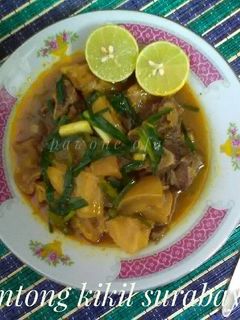 Foto resep Lontong kikil surabaya