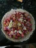 Rhubarb strawberry custard pie