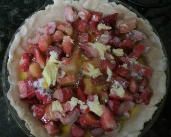 Unique Recipe Rhubarb strawberry custard pie Most Delicious