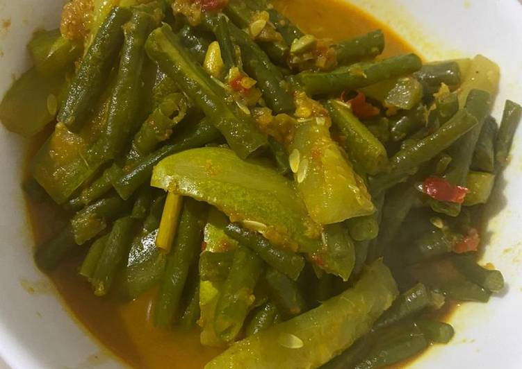 Langkah meracik Kacang Panjang Kuah Kuning, Lezat Sekali