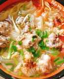 Bún mọc sườn non