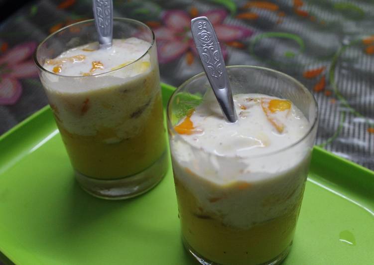Mango Milk Shake With Vanilla Ice Cream